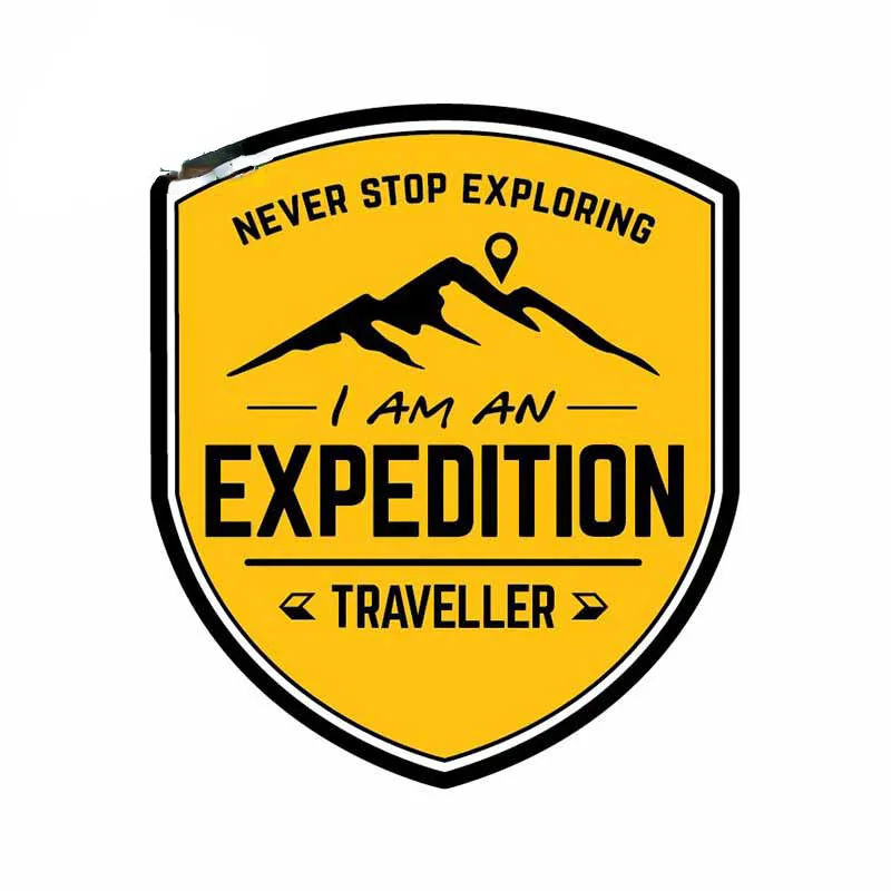 Travel Accessories Deals - 13cm Expeditions-Reise-Autoaufkleber 'Never Stop Exploring' JDM