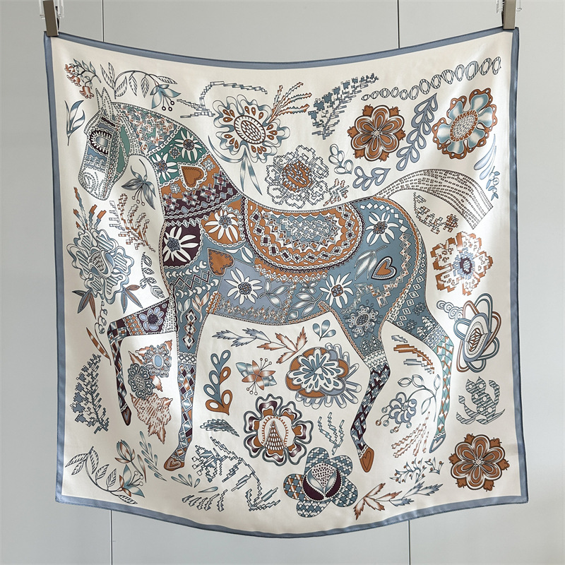 Travel Accessories Bag For Women - Pferdemuster Damen 90CM Bandanas 90 Schals