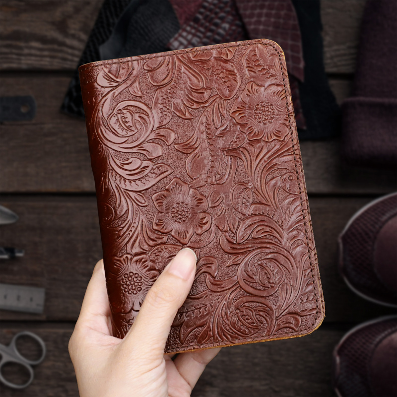 Travel Accessories Organizer Case - Reisepasshülle aus echtem Leder, Reisebrieftasche, Schutzhülle