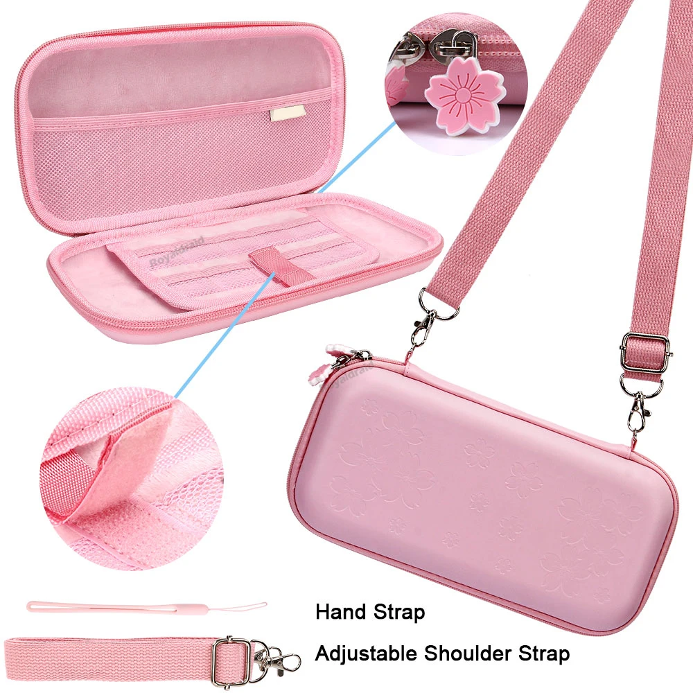 Travel Accessories Pink - Sakura Pink PU-Shell Tragbare Tragetasche für