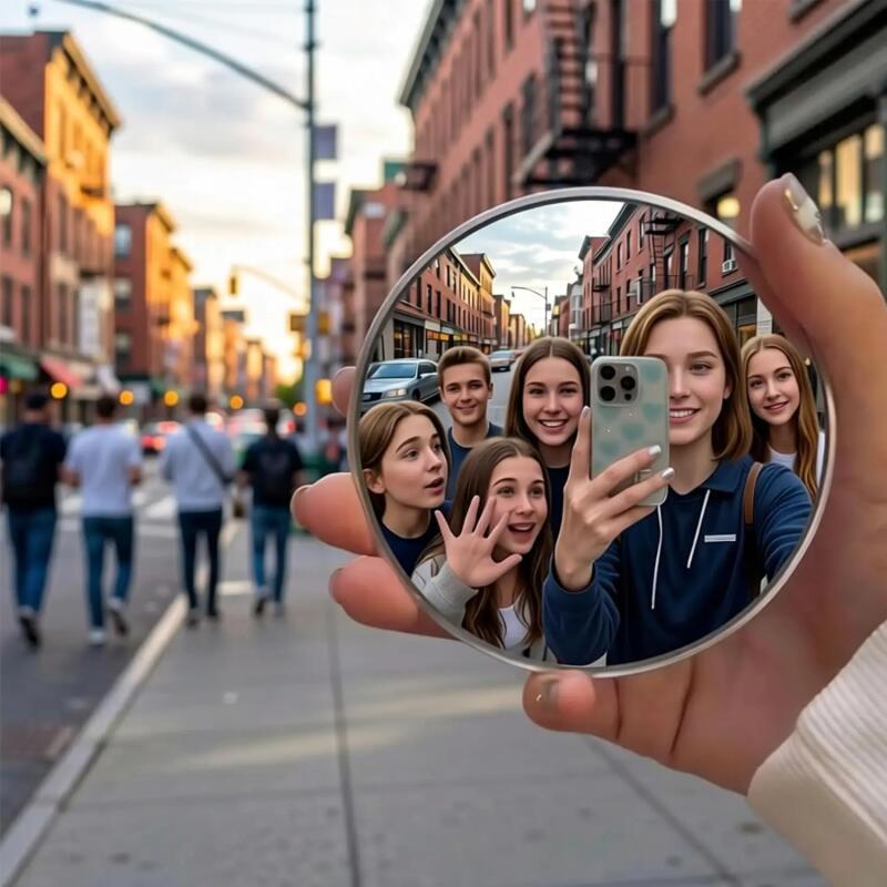 Travel Accessories Deals - Handgehaltener Selfie-Spiegel, tragbarer Einzelspiegel für Selbstfotos,
