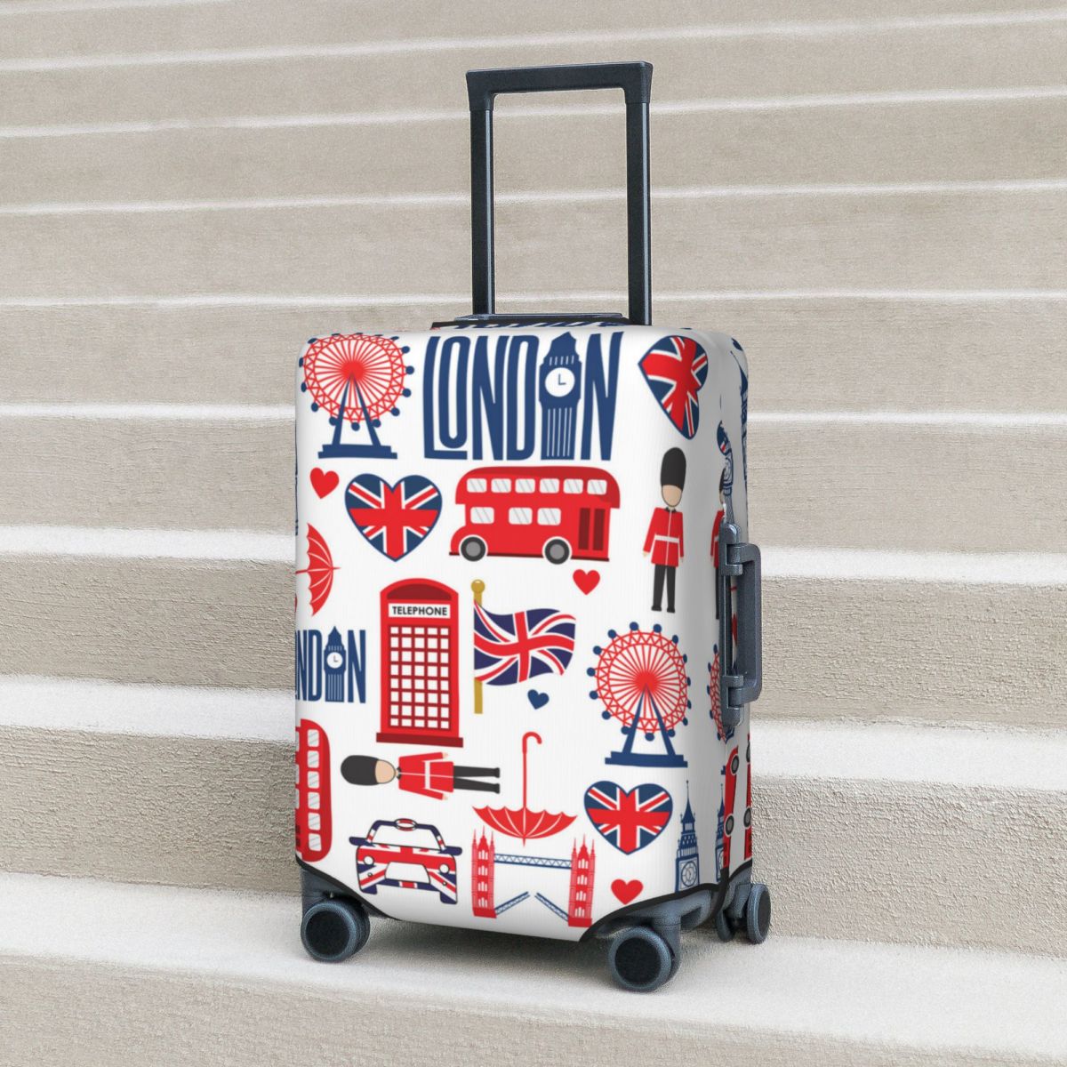 Travel Accessories London - Britische Art Illustration Koffer Abdeckung Big