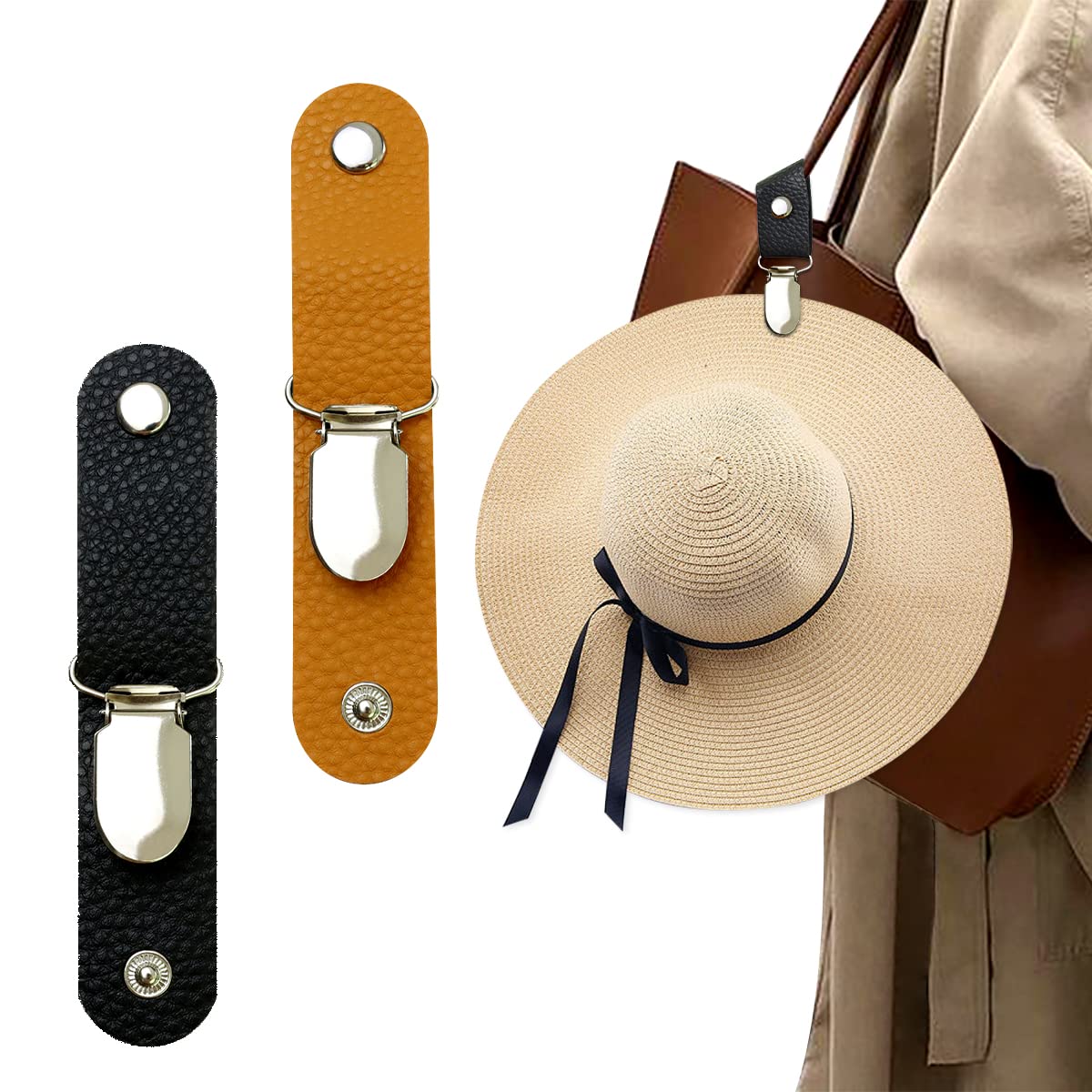 Travel Accessories Bag For Women - PU-Leder Hutclip für Reisen zum Aufhängen