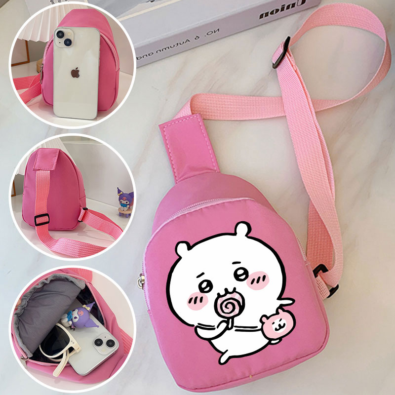 Travel Accessories Pink - Umhängetasche für Chiikawas Cartoon-Reiserucksack Usagi Hachiware,